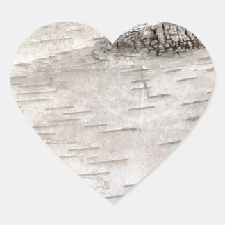 Pegatina En Forma De Corazón Barquilla de Birch Blanca