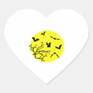 Pegatina En Forma De Corazón Bates de Halloween
