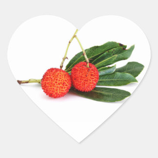 Pegatina En Forma De Corazón bayberry rojo