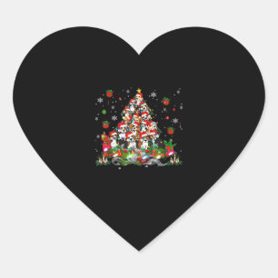 Pegatina En Forma De Corazón Beagle Navidades Funny Tees Beagle Xmas Tree Dog E