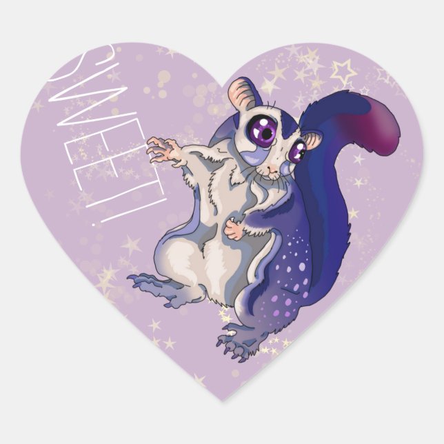 Pegatina En Forma De Corazón Bebé con azucarador dulce (Anverso)