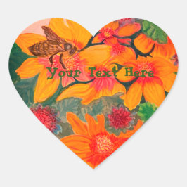 Pegatina En Forma De Corazón Bee Boda