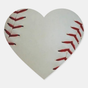 Pegatina En Forma De Corazón Béisbol