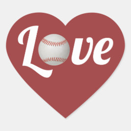 Pegatina En Forma De Corazón Béisbol Amor Deportes Tema Boda Favor Gracias