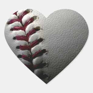 Pegatina En Forma De Corazón Béisbol de primer orden