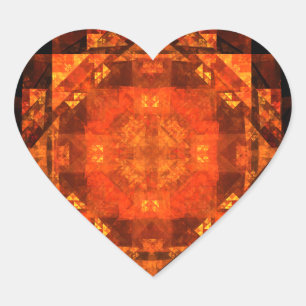 Pegatina En Forma De Corazón Bendiciendo al Pegatina del Corazón de Arte Abstra