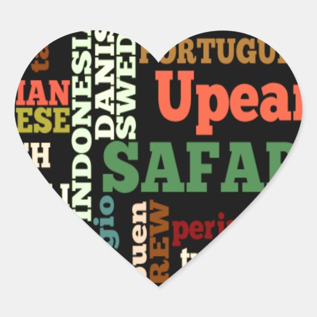 Pegatina En Forma De Corazón Beneficencia de viaje internacional (Anverso)