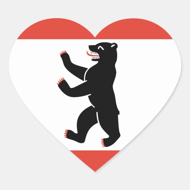Pegatina En Forma De Corazón Berlín (Anverso)