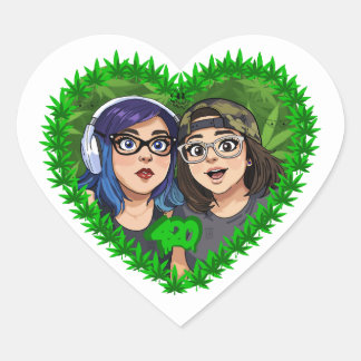 Pegatina En Forma De Corazón Betty y Val Stickers