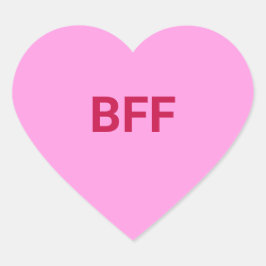 Pegatina En Forma De Corazón BFF divertido El día de San Valentín rosa lindo co