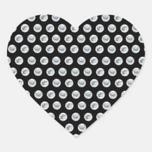 Pegatina En Forma De Corazón Bg negro de Love-Diamonds