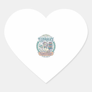 Pegatina En Forma De Corazón Biblioteca de Unicornios Camiseta Gráfica Capricho