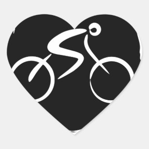 Pegatina En Forma De Corazón Bicicleta
