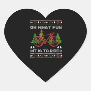 Pegatina En Forma De Corazón Bicicleta Oh qué moto divertida Navidades feos sué