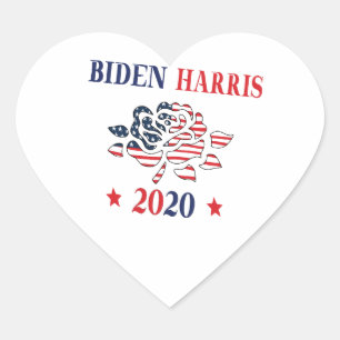 Pegatina En Forma De Corazón Biden Harris 2020