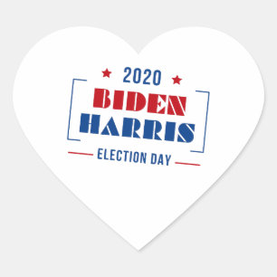 Pegatina En Forma De Corazón Biden Harris 2020