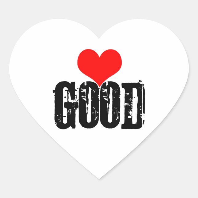 Pegatina En Forma De Corazón Bien (Anverso)