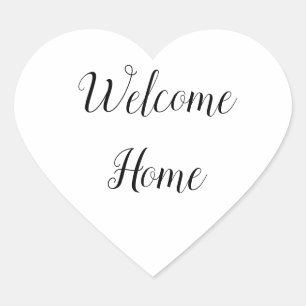 Pegatina En Forma De Corazón Bienvenida del agente inmobiliario a casa regalo d