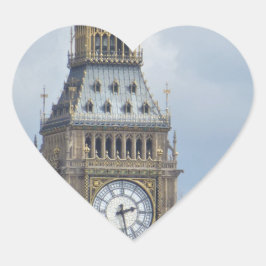 Pegatina En Forma De Corazón Big Ben Clock