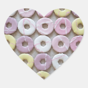 Pegatina En Forma De Corazón Biscuits coloridos
