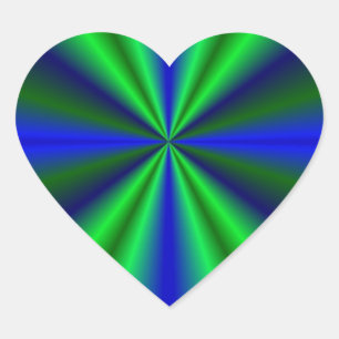 Pegatina En Forma De Corazón blau grün Regenbogen