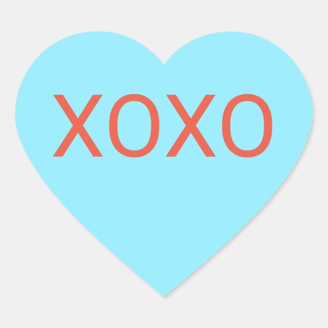Pegatina En Forma De Corazón Blue Heart Candy (Anverso)