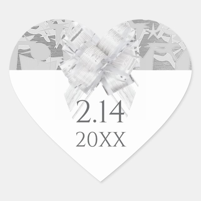 Pegatina En Forma De Corazón Boda/Celebración/Festividad (Anverso)