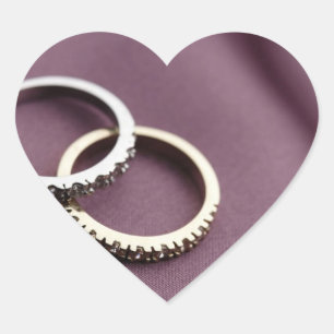 Pegatina En Forma De Corazón Boda Corazón Boda Anillos Boda Plata Corazones
