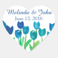 Boda de las flores de color de agua del Blue Tulip