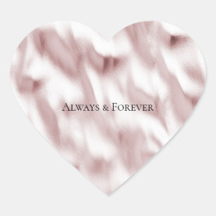 Pegatina En Forma De Corazón Boda de vidrio rosado de Rubor ducha de novia