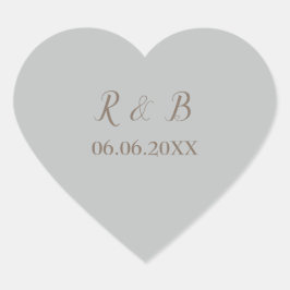 Pegatina En Forma De Corazón Boda encantadora y elegante