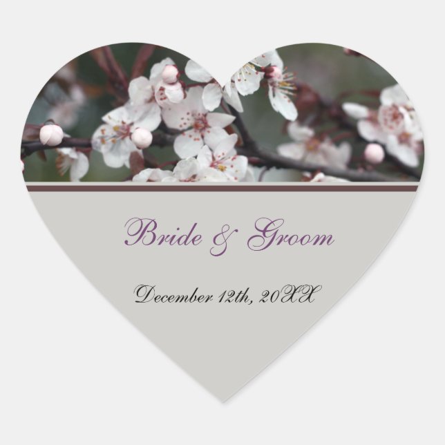 Pegatina En Forma De Corazón boda gracias pegatinas, tarjeta, etc (Anverso)