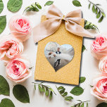 Pegatina En Forma De Corazón Boda moderno, gracias<br><div class="desc">¡Tu foto y Gracias! con letras blancas de moda,  estos pequeños pegatinas en forma de corazón son divertidos de usar como sellos para sobres,  como favores de fiesta,  y más.</div>