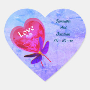 Pegatina En Forma De Corazón Boda personalizado de globo de amor