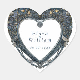Pegatina En Forma De Corazón Boda Real de Numenorea