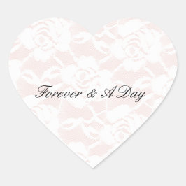 Pegatina En Forma De Corazón Boda rosa Rubor de rosas rojas blancas románticas