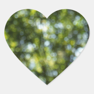 Pegatina En Forma De Corazón Bokeh en primavera