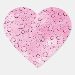 Pegatina En Forma De Corazón Bonito Color rosa Agua goteo Divertido Pegatina de