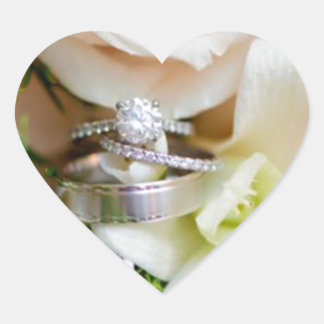 Pegatina En Forma De Corazón bonito-floral-dc-boda-anillo-disparo-Rebekah-Hoyt-