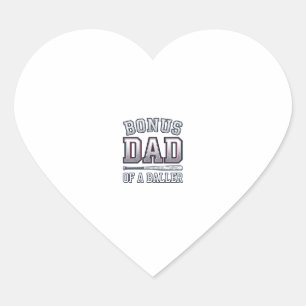 Pegatina En Forma De Corazón Bonus Papá de un diseño de camiseta deportiva vint