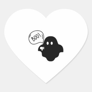 Pegatina En Forma De Corazón Boo Halloween