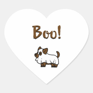 Pegatina En Forma De Corazón Boo Halloween