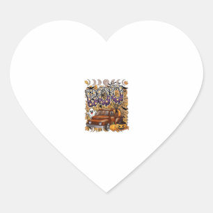 Pegatina En Forma De Corazón Boo Halloween Camión Antiguo Fantasma Calabazas Le