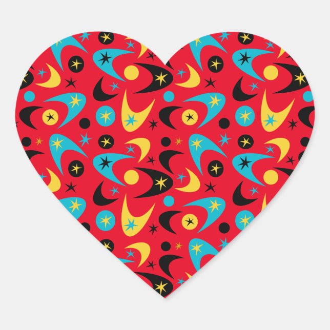 Pegatina En Forma De Corazón Boomerangs (Anverso)