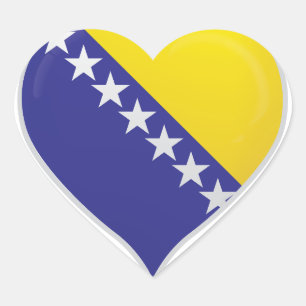 Pegatina En Forma De Corazón bosnia y herzegovina amor la bandera corazón del o