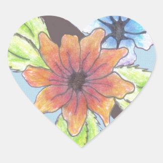 Pegatina En Forma De Corazón Bouquet tribal