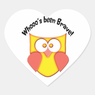 Pegatina En Forma De Corazón Bravery Cute Owl