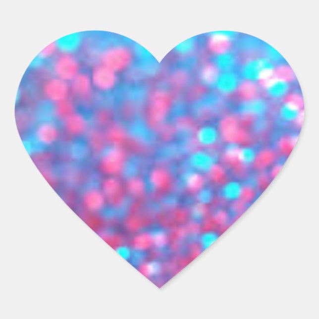 Pegatina En Forma De Corazón Brillo (Anverso)