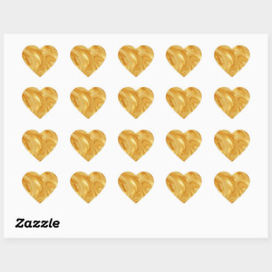 Pegatina En Forma De Corazón Brillo dorado