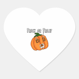 Pegatina En Forma De Corazón Broma de regalos graciosos de calabaza Halloween